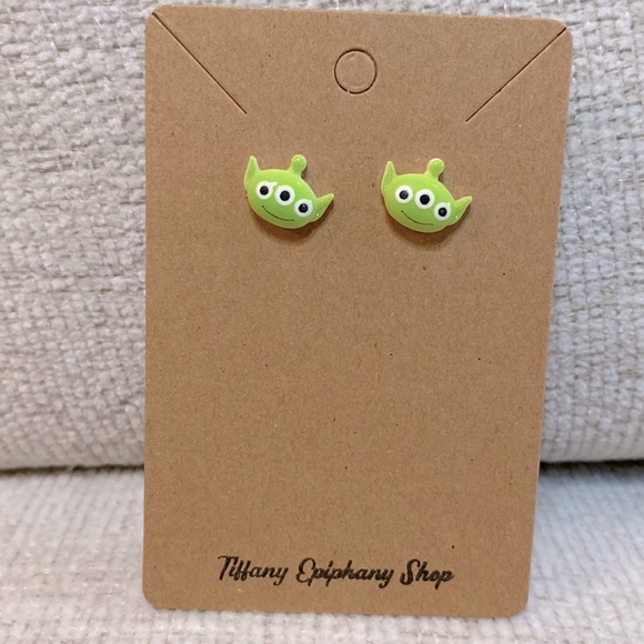 Tiffany Epiphany Jewelry - Disney Inspired Toy Story Alien Stud Earrings NWT